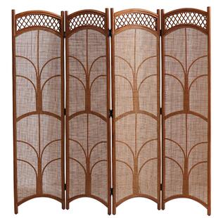 藤编折叠复古屏风中古民宿折屏中式禅意日式平风茶室客厅房间隔断
