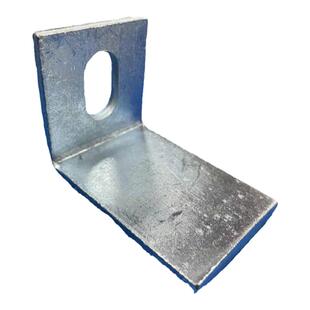 40单孔镀锌角码l型90度直角镀锌型材管卡连接件铁片50单边孔角铁