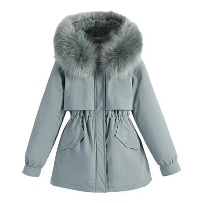 冬季加绒派克服棉衣女韩版外套