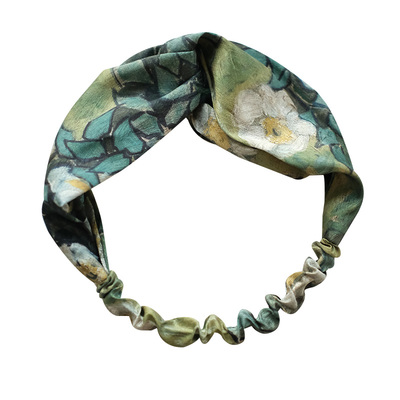 朴遇原创手工暗纹缎复古发带