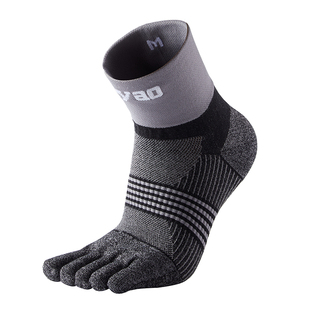 景遥jinyao4.0马拉松跑步袜子中筒男女 COOLMAX五指袜5.0高筒越野