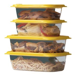 茶花保鲜盒餐盒冰箱冷冻专用密封盒便当盒塑料盒子野餐盒外带饭盒