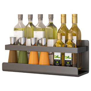 厨房磁吸冰箱外侧面置物架侧收纳挂钩纸巾架免打孔保鲜膜调料架子