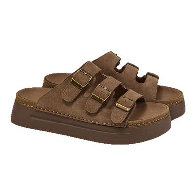 fed厚底一字拖夏季新款女鞋复古勃肯凉拖懒人拖鞋女S0508-YAB125