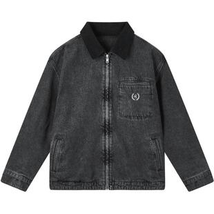 【1978系列】gxgjeans男装拼接设计巴恩风简约宽松牛仔夹克外套男