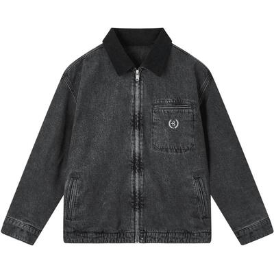 【1978系列】gxgjeans男装拼接设计巴恩风简约宽松牛仔夹克外套男