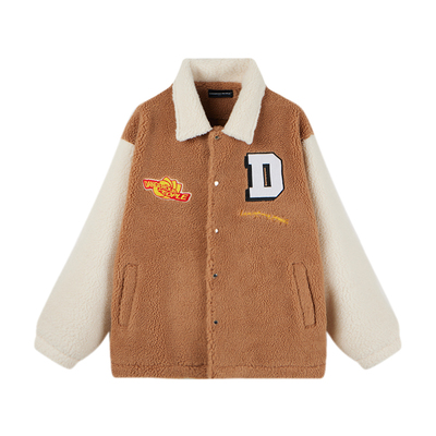 薛之谦dsp仿羊羔绒宽松外套