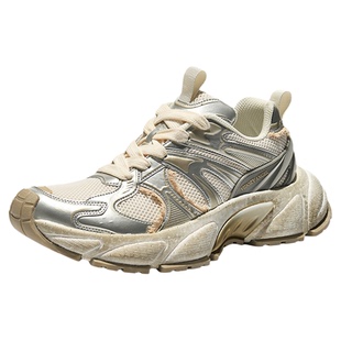 男鞋2026新款今年流行爆款原创巴黎15XL做旧高级感增高厚底老爹鞋