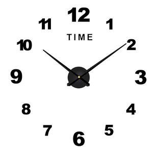 免打孔钟表挂钟客厅3D立体时尚创意艺术墙贴简约个性数字创意挂钟