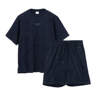 TENTIAL绒面亲肤舒眠功能型短袖睡衣男女同款新版情侣款