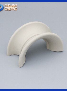 陶瓷矩鞍环填料冷却塔洗涤塔陶瓷马鞍环50mm陶瓷环矩鞍环填料