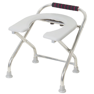 可折叠孕妇坐便椅老人不锈钢坐便器蹲厕椅简易便携马桶坐便凳家用