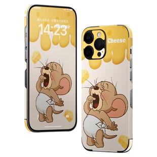 【浮雕可爱风】测码哈哈适用于苹果17/16/15/14/13/12ProMax手机贴纸iPhonex xsxsmax背膜13贴纸个性卡通贴膜