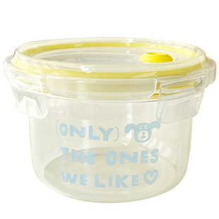 高硼硅玻璃保鲜盒超轻便携家用饭盒密封带饭汤碗学生上班族便当盒