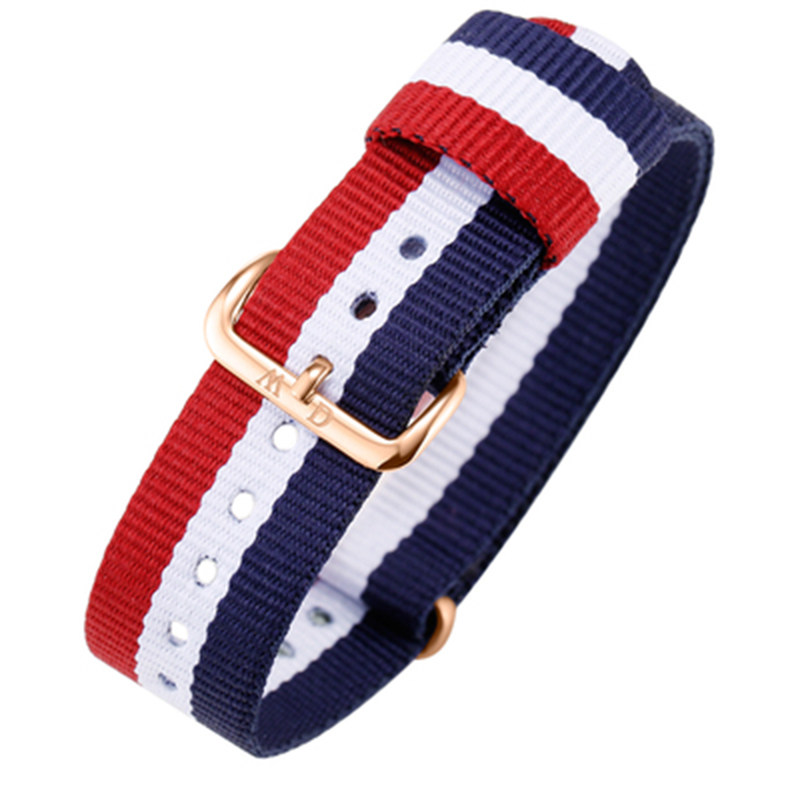 dw超薄表带帆布尼龙带雕刻字母扣