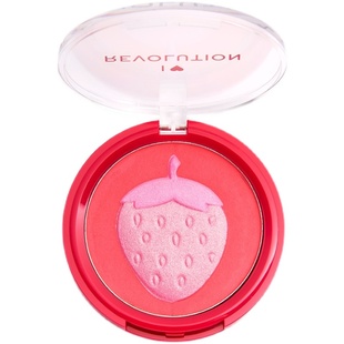 英国makeup revolution水果水蜜桃草莓腮红菠萝高光修容盘少女心