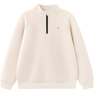 英氏童装 儿童卫衣春春秋长袖男童高领套头春季纯色中大童上衣