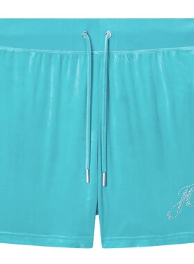 JuicyCouture橘滋烫钻丝绒短裤