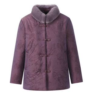 奶奶冬装棉衣女中老年人棉服妈妈喜庆加绒唐装棉袄外套老太太衣服