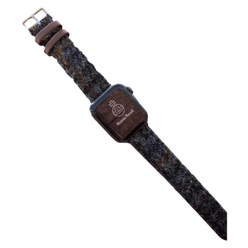 英国正版Harris羊毛呢适用于苹果表带applewatchs978代65SE静静的