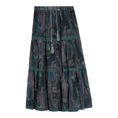 利达 NEW DADADA【雾蓝纱纱裙】气质休闲设计感显瘦半身裙CEM5158