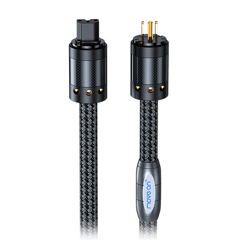 Move on牧风天极6N单晶铜OCC碳纤维发烧级HiFi音响功放美标电源线