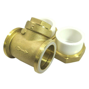 PPR黄铜卧式止回阀铜双活接单向阀逆止自来水管阀门4分6分202532