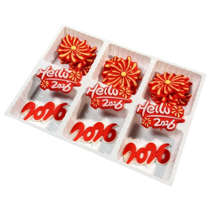 2026马年蛋糕装饰巧克力彩花字牌新年快乐恭喜发财马到成功摆件