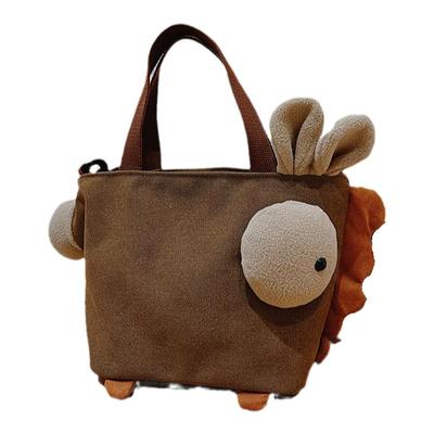 三色补丁斜挎包卡通单肩包可爱