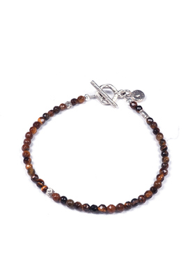 pohier宝喜儿虎眼石纯银手链