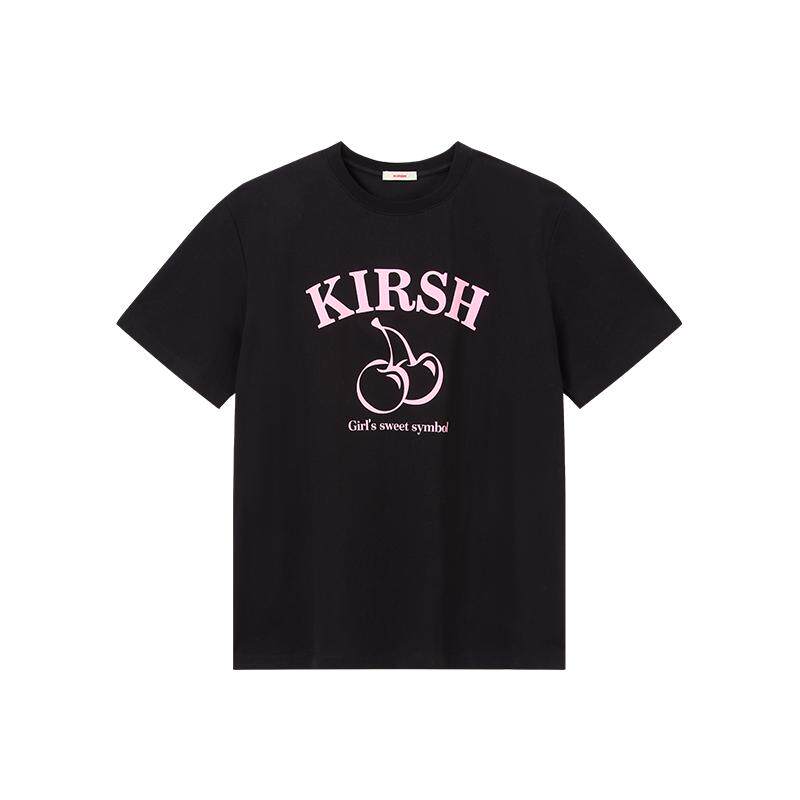 kirsh大樱桃印花短袖T恤女