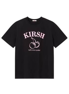 kirsh大樱桃印花短袖T恤女