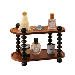 中古风玄关装饰摆件入户门钥匙收纳置物架法式复古软装高级感摆画