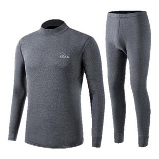 秋衣秋裤中老年人男士纯棉薄款爸爸大码棉毛衫全棉线衣保暖套装冬