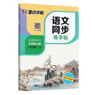 墨点初中生必背古诗文133篇提分字帖系列荆霄鹏正楷字帖初中生专用练字贴七八九年级上下册中考必背古诗文练字帖左右翻描红字帖