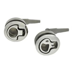 不锈钢圆拉手环锁M1-61/62/63/64船用圆形拉环锁游艇用埋入式圆锁