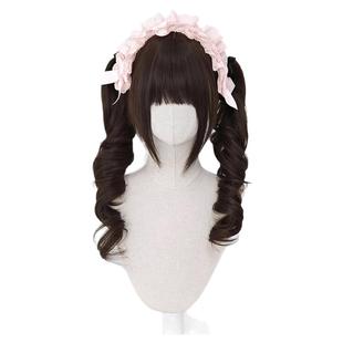 【奶油塔】罗马卷假发双马尾甜妹齐刘海lolita日常卷发全头套女jk