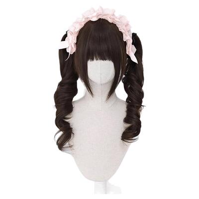 【奶油塔】罗马卷假发双马尾甜妹齐刘海lolita日常卷发全头套女jk