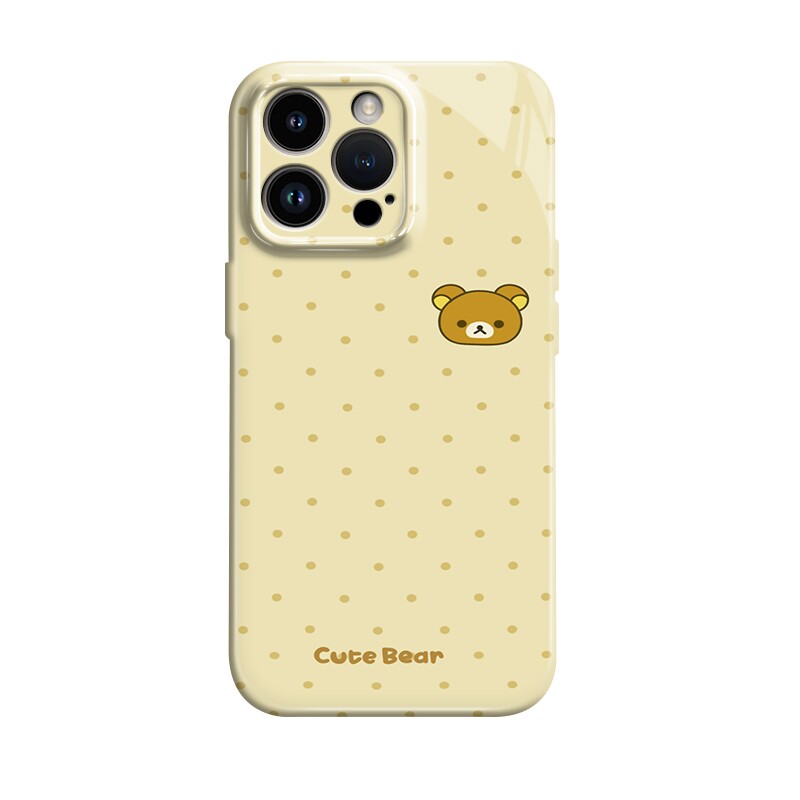品集波点熊适用苹果iPhone17/16手机壳vivoX300Pura80女mate80pro可爱nova15/14荣耀500小米16潮OPPOReno14