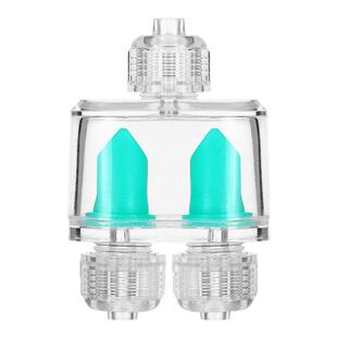 鱼缸氧气泵止逆阀止流阀三通双孔二合一防脱落绿色款分流器一变二