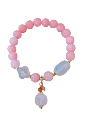 馨米娅招桃花天然粉色水晶手链