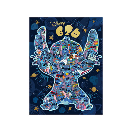 3D-JP迪士尼星际宝贝平面塑料拼图玩具卡通史迪奇626号宇宙U1188