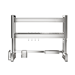 不锈钢厨房水槽置物架多功能洗碗池上方放碗盘沥水碗架碗碟收纳架