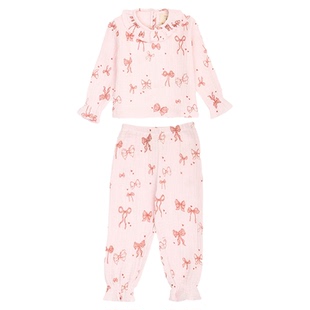 Little家现货 丹麦VACVAC SS26春夏儿童棉纱短袖短裤套装