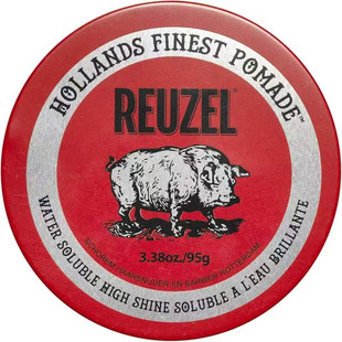 美国Reuzel Pomade红盖荷兰猪发油男复古油头发蜡泥强力持久定型