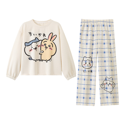 吉伊夹层空气棉冬天睡衣