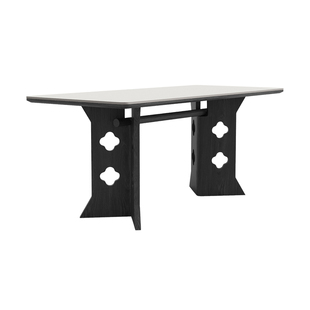 长方形实木餐桌2026新款家用客厅饭桌高级感法式复古白色岩板餐桌