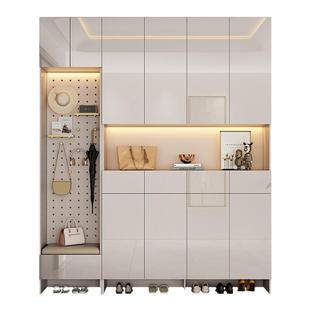 鞋柜新款2025爆款家用门口入户玄关柜一柜到顶储物柜置物架定制柜