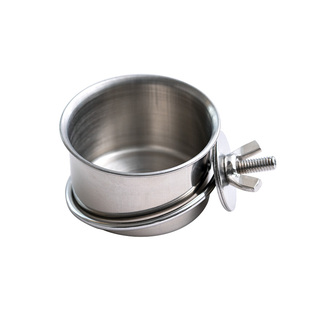 鹦鹉食盒304不锈钢食杯碗虎皮牡丹玄凤专用喂食器防翻食杯饮水器