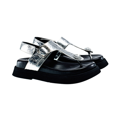 Pasdenom“黑蚀代码”夹趾凉鞋